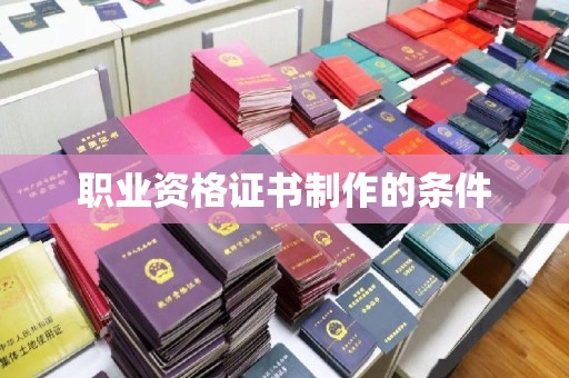 德清职业资格证书制作的条件